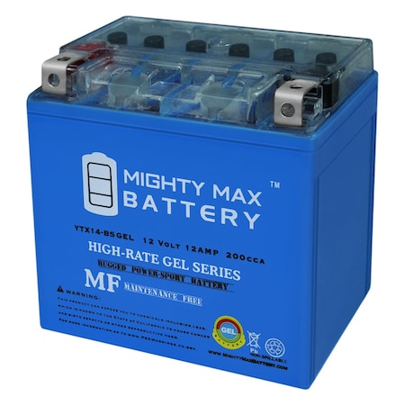 YTX14-BS GEL Replacement Battery for GTX14-BS, UTX1